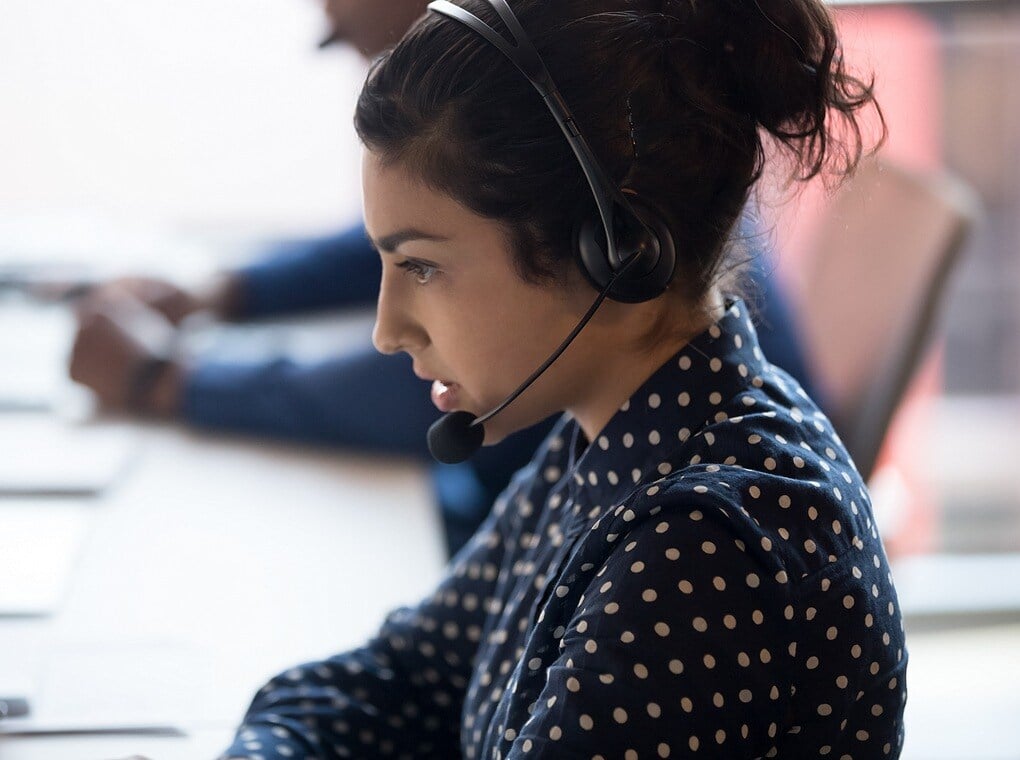 woman on call line