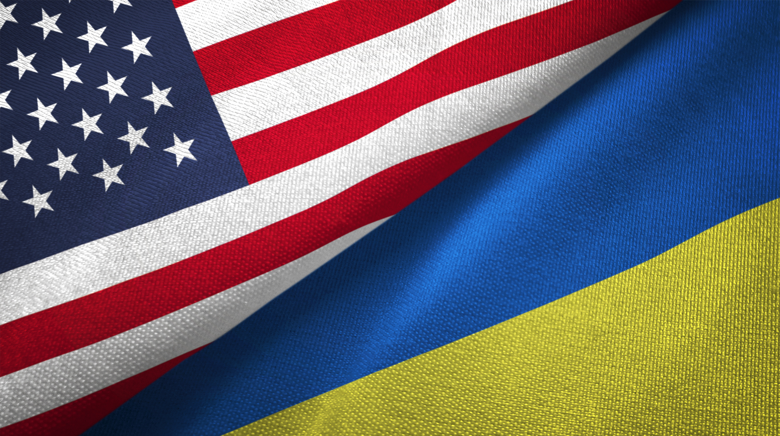 USA and Ukraine flags